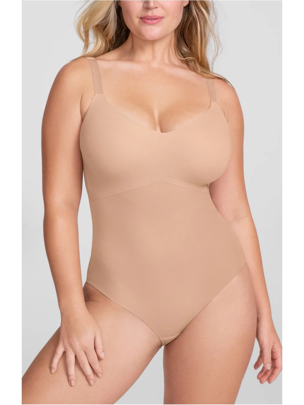 Honeylove THONG Cami Bodysuit Size Small in Sand ~ New With Tags